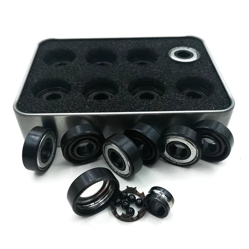 Imagen 2 del producto 16 piezas BSB rodamiento suizo Si3N4 cerámica negra 6 patines de bolas rodamiento para monopatín 608z rodamiento para Longboard Scooter patines rodamiento