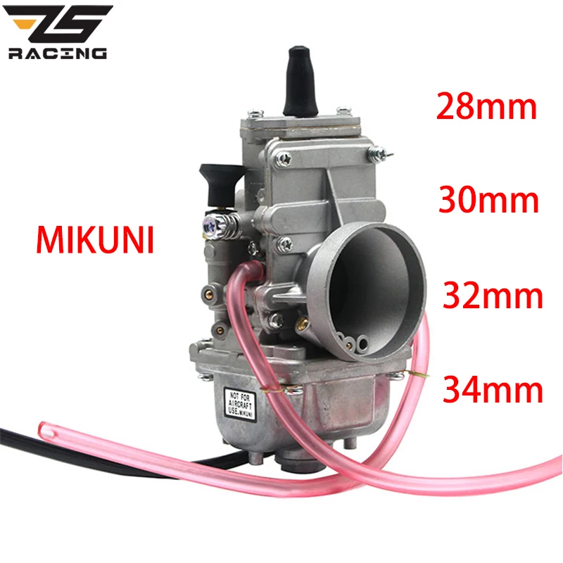 ZS Racing Motorcycle MIKUNI 28mm 30mm 32mm 34mm 38mm TM28 TM30 TM32 TM34 TM38 Carburetor Flat Slide Smoothbore For 2T Engine