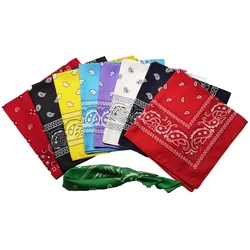 Poliéster paisley quadrado punk hip hop bandana neckerchief headwear/faixa de cabelo cachecol pescoço wrap banda headtie para homem