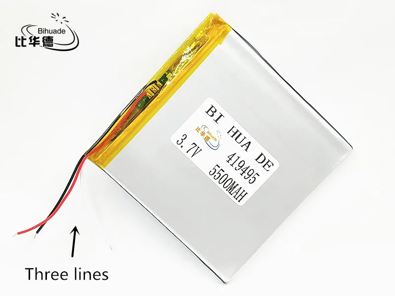 لى بو 3.7 V ، 5500 mAH 3 خط (بوليمر بطارية أيون الليثيوم) بطارية ليثيوم أيون للكمبيوتر لوحي 7 بوصة 8 بوصة 9 بوصة 419495