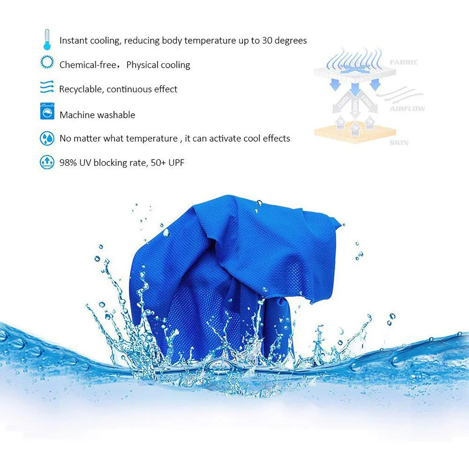 Ultralight Microfiber Gym Yoga Towel Quick Dry for Beach Swimming Running Jogging Cold Feeling Sweat Cooling Ice Travel