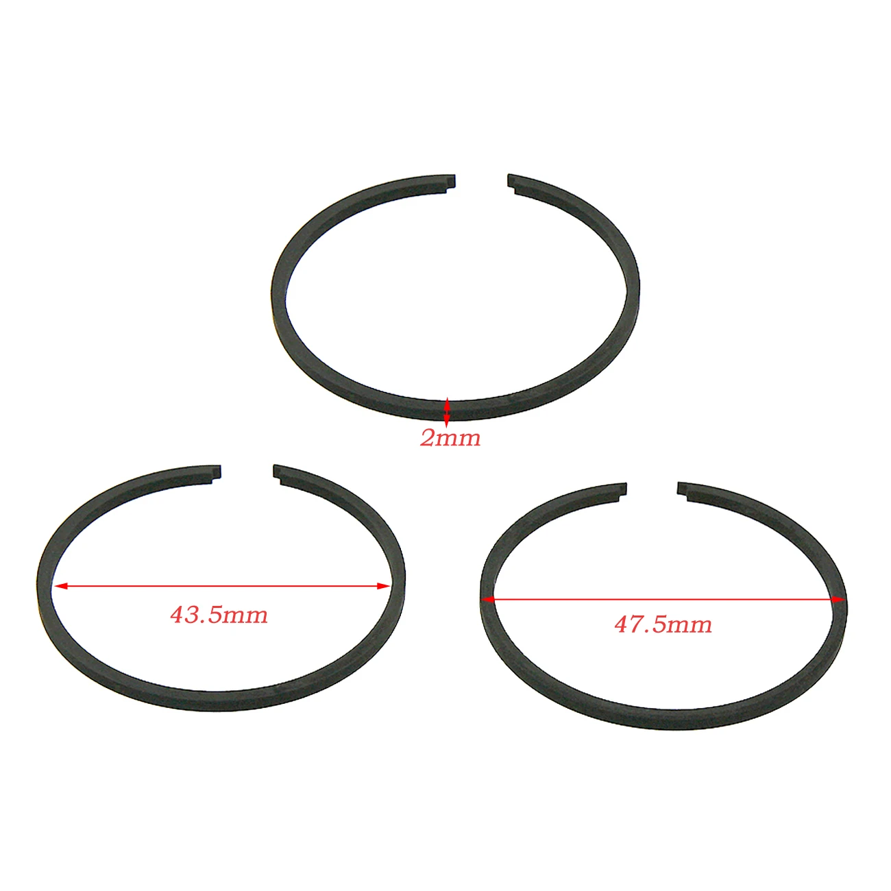 Piston Ring  Fit 60cc Motorized Bike