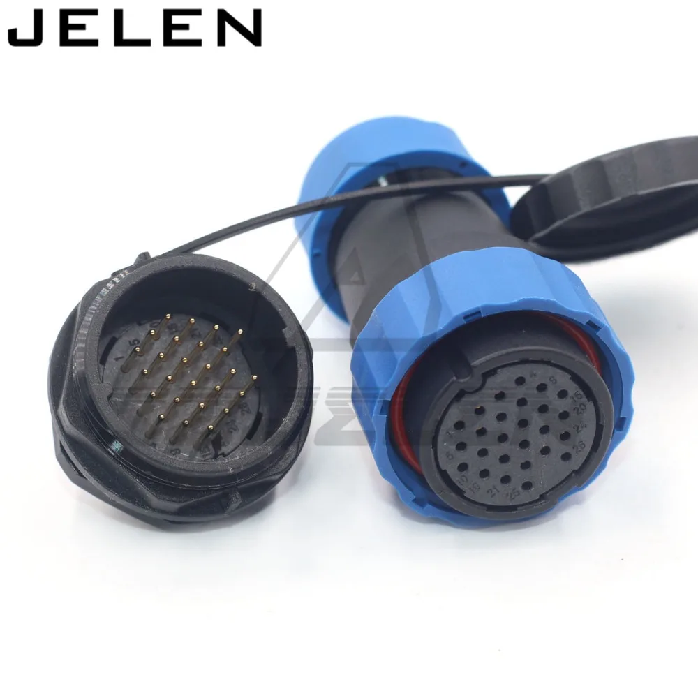 SD28TP-ZM,  26pin Industrial power cable connectors,  26pin waterproof connectors IP68 Male female Aviation connector ip68