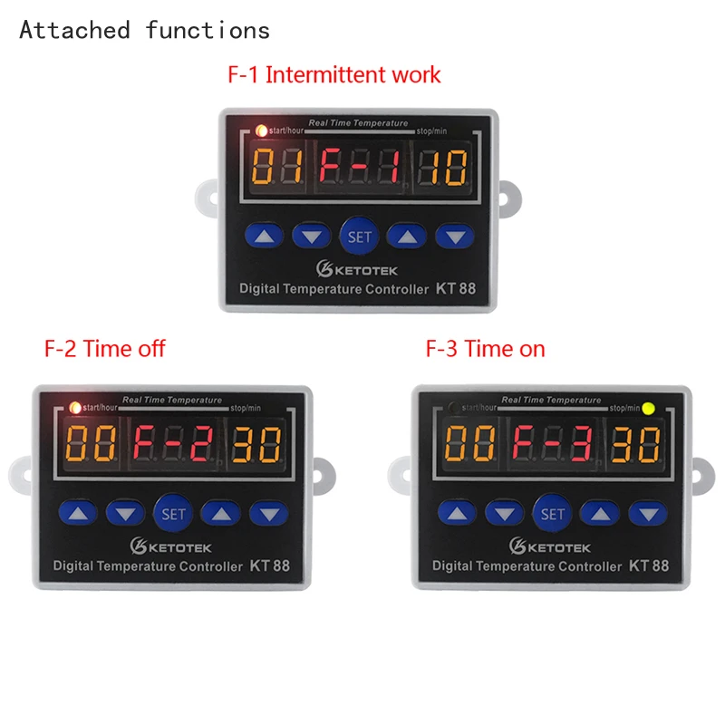 Digital Thermostat for Incubator 12V 24V 110V 220V Temperature Controller Regulator Control Switch Thermoregulator 10A 220VAC