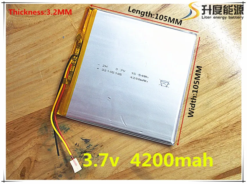 

Polymer battery 4200mah 3.7V 32105105 The tablet battery MP3 speakers Li-ion battery for dvr,GPS,mp3,mp4,cell phone,speak