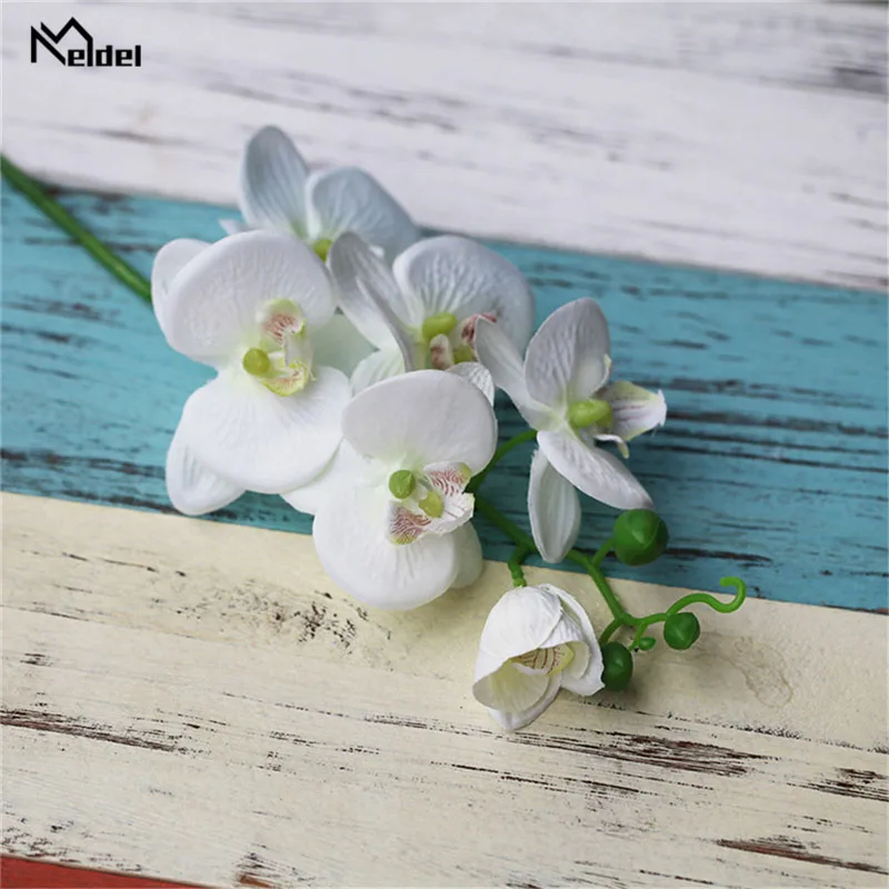 Meldel Hochzeit Bouquet Brautjungfern Rosa Orchidee Blume Künstliche Phalaenopsis Blume Anordnung DIY Home Party Büro Decor