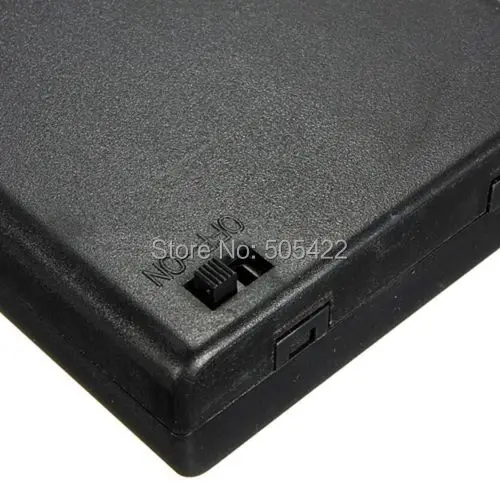 500PCS 4AA Battery Holder box 4 AA Batteries Storage Case Box ON/OFF Switch With Lead Wire Wholesale