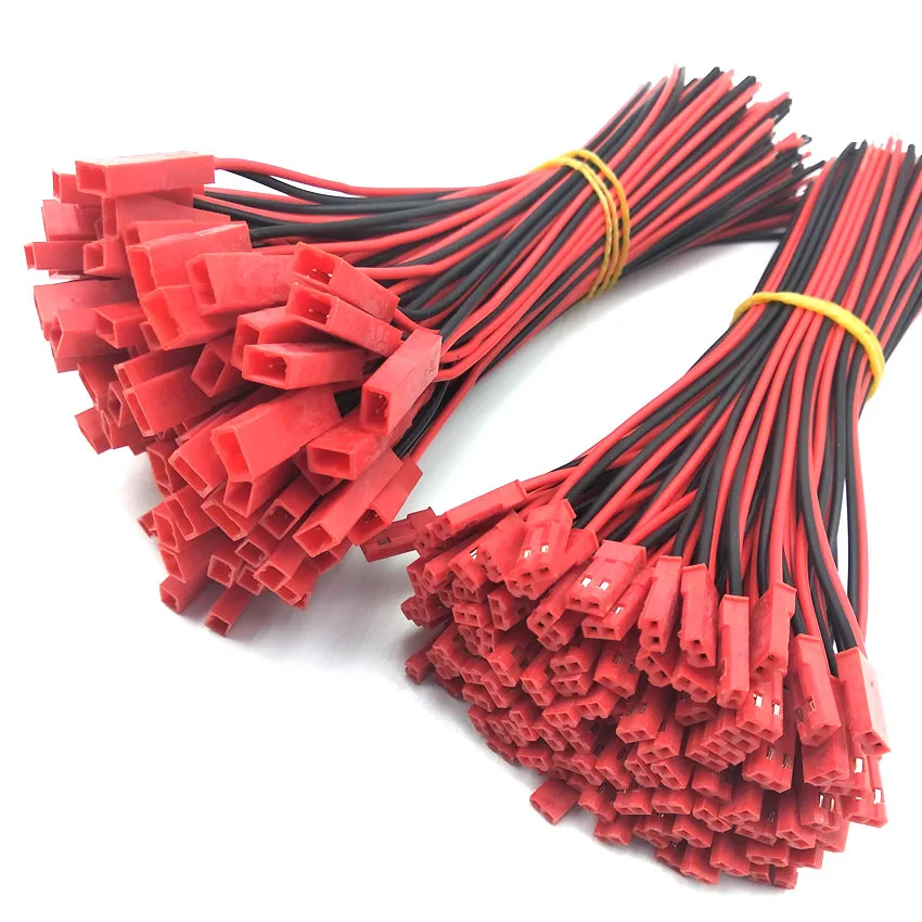 20 Pairs JST 2.54mm Pitch 2P Connector Plug Cable Male+Female 10CM/15CM Long 22AWG For RC Battery