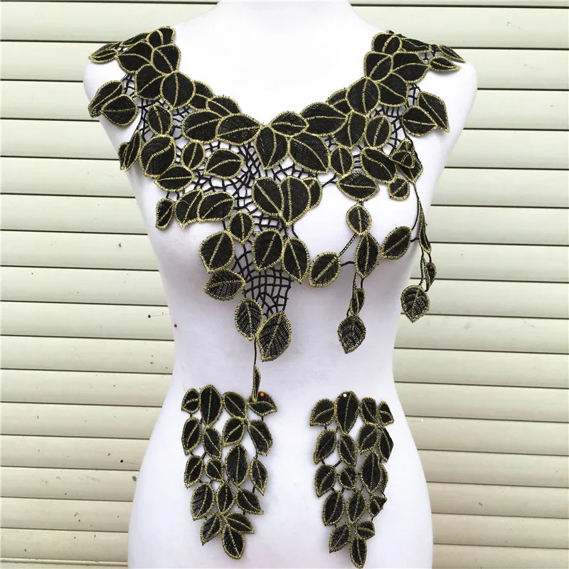 3pcs/set 9 Colors embroidery Lace Craft Sewing Neckline Collar Applique Trims New Arrival Fashion Lace Collar