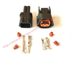 1 Set Kit 2 Pin Female And Male Auto Connector Electrical Plug Housing 6098-0137