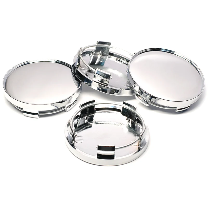 4pcs 58mm(54mm) fit 56mm Badge Chrome Car Wheel Rims Center Hubcap Caps Cover Car Styling