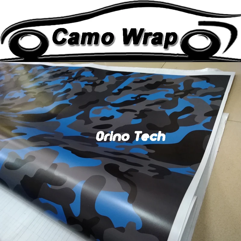 

Jumbo Blue Black Camouflage Film Wrap Adhesive Motorcycle Bike Truck Car Sticker Camouflage Vinyl Wrapping Covers