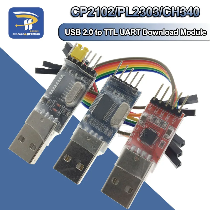 3pcs/lot =1PCS PL2303HX Download +1PCS CP2102+1PCS CH340G USB TO TTL For Arduino USB to UART TTL Serial Brush Plate Module