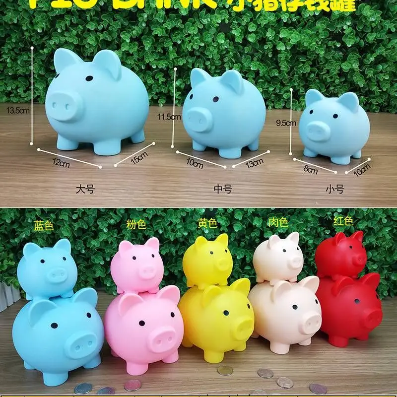 Money Saving Storage Box Safe Case Pig Pretend Play Toy Money Boxes Banking Toys blue pink yellow red color