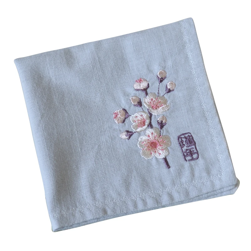 Bloemen In Jin Kerst Katoen Borduren Bloem Mooie Vrouw Literatuur Retro Monogram Zakdoek Voor Huwelijksgeschenken