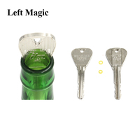 2Pcs Magic Tricks Toy Folding Key Thru Bottle Or Ring Penetration Magic Trick Props Magic Joke Toy Easy To Play