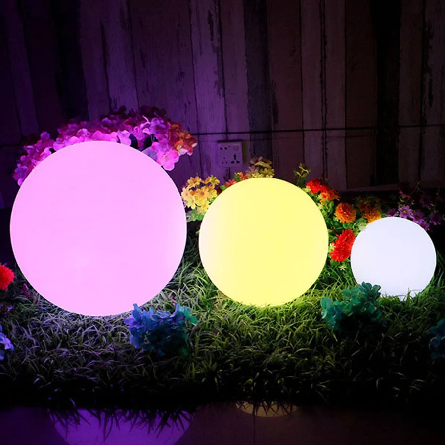 LED Outdoor Garden Decorative Ball Landscape Light Remote Control RGB Colorful Waterproof LED Pool Lawn Lamp Christmas Holiday