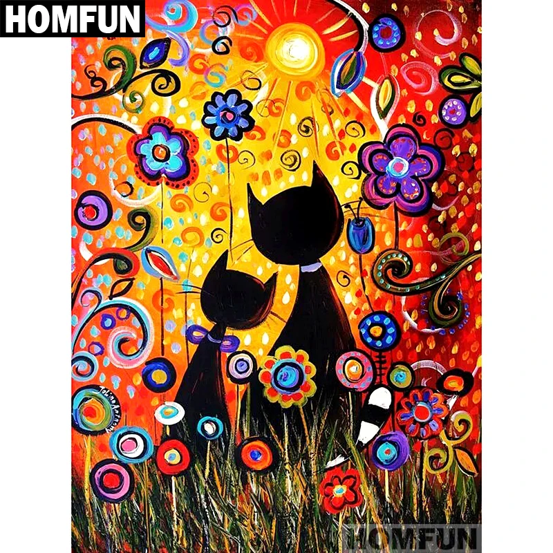 HOMFUN Full Square/Round Drill 5D DIY Diamond Painting \