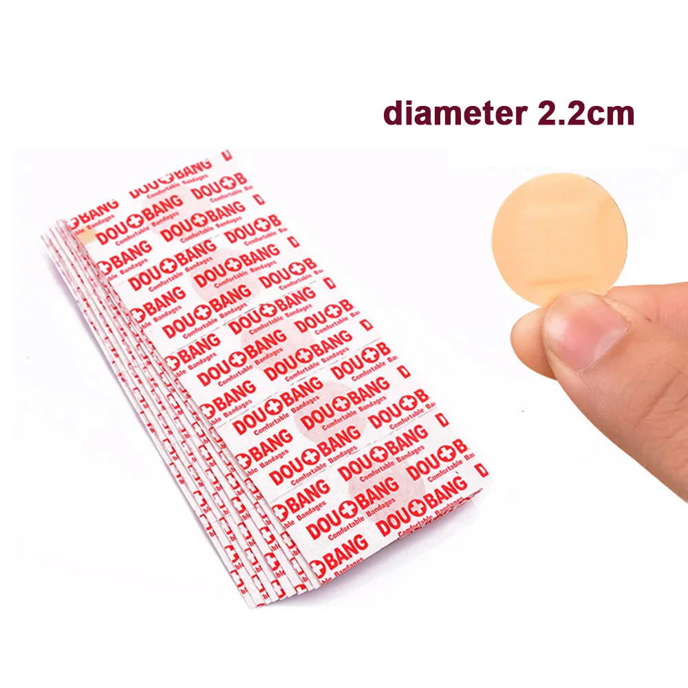 50pcs Assorted Round Breathable Waterproof Cartoon Bandage First Aid Hemostasis Band Aid Emergency Kit Adhesive Plaster D0230