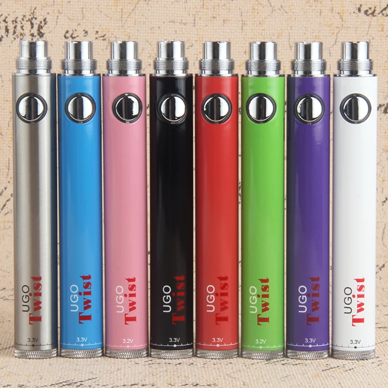 Ugo Twist Baterai USB Charge Eletronic Rokok EGo Twist Variabel Tegangan MT3 CE4 CE5 Atomizer EVod E Cig Pena Vape 1Pcs