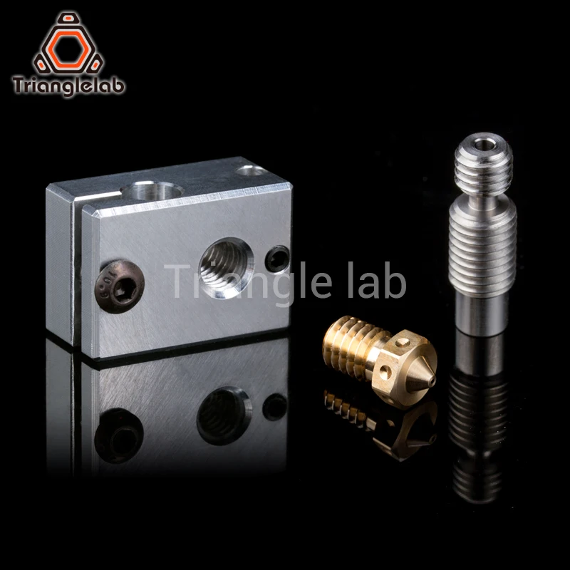 Trianglelab High Quality 3D Printer Heater Block For Sensor Cartridges + Nozzle + Heat break For 3D Printer For HOTEND I3 UM