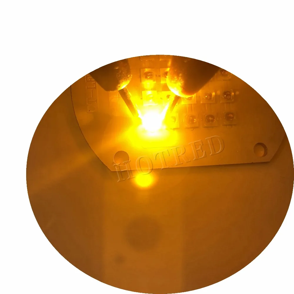 50pcs LED Chip 1W 3W 3535 SMD High Power Amber Yellow LED diode Chip light emitter yellow 590NM to 595NM Replace XPE XP-E led