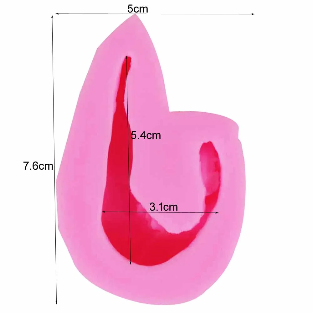 Byjunyeor Shrimp Epoxy UV Resin Silicone Molds Fondant Cake Decorating Tools Candy Chocolate Gumpaste  Clay Moulds m814