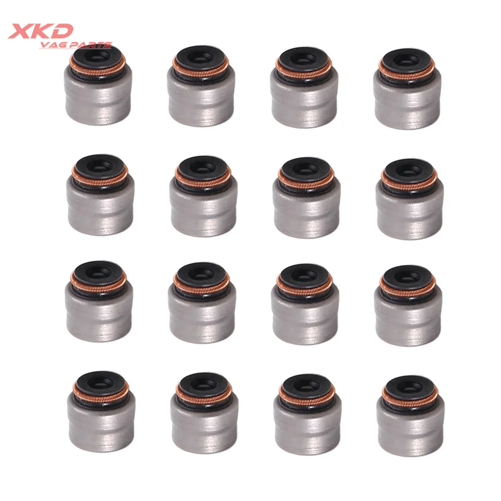 EA211 5MM 16pcs Oil Stem Seal Set For V-W B-eetle Cabrio Golf MK7 Jetta MK6 A-UDI Q3 EA2111  04E 109 675 A  04E109675A