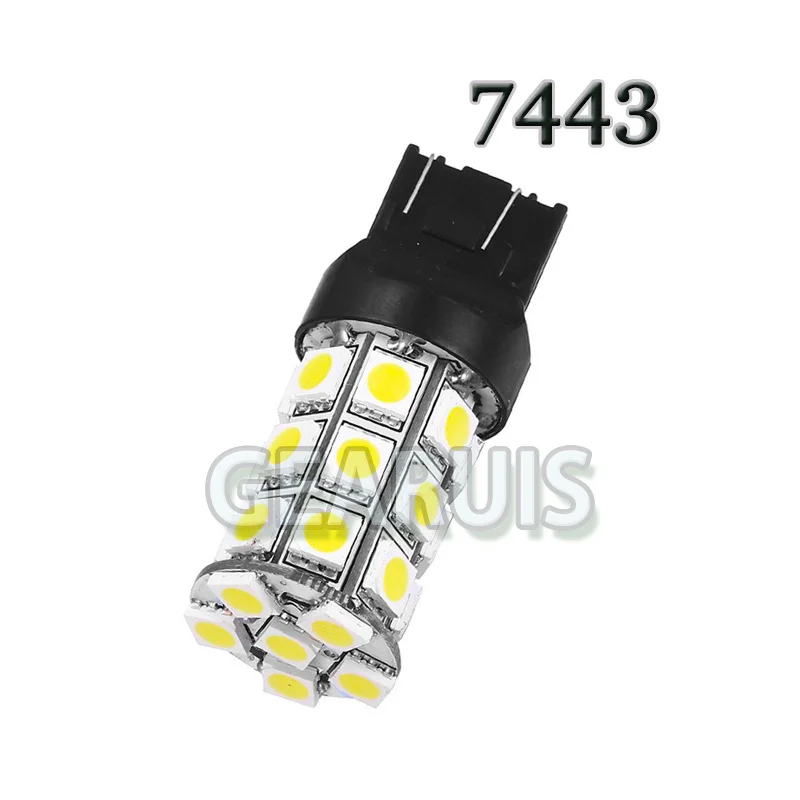 100pcs Strobe flash led 1157 BAY15D 27 smd 5050 7443 3157 blink P21/5W Turn signal Tail Brake lights Bulb lamp White Red 12V