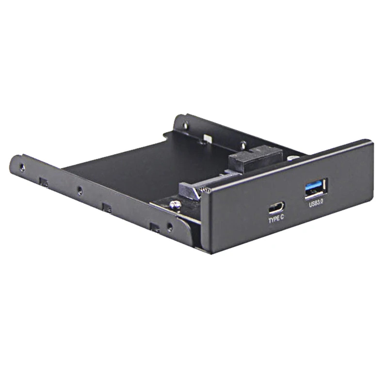 Internal USB 3.1 Gen 1 Type C + USB 3.0 Port Hub Front Panel w/ 20 pin Extension Cable for Desktop PC Case 3.5