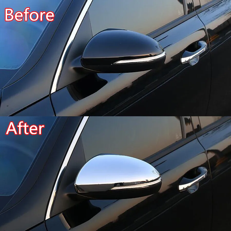 For Kia Optima K5 JF 2016 2017 2018 Car Exterior Rear View Mirror Cover Trim Styling Overlay Mouldings Chrome ABS 2Pcs/set