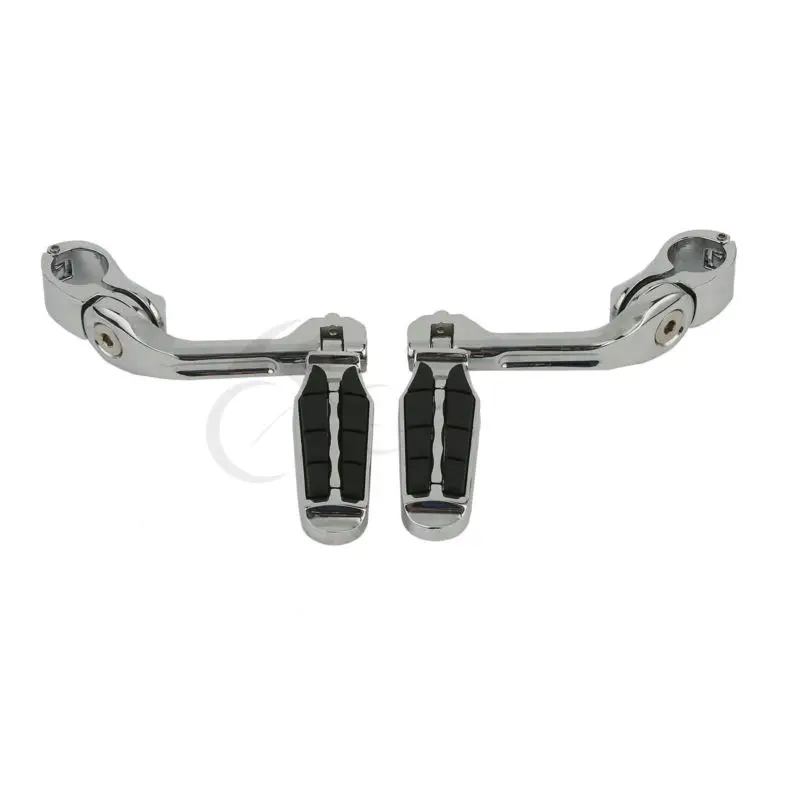 

1 1/4" Long Angled Highway Engine Guard Bar Foot Pegs Mount For Harley Softail