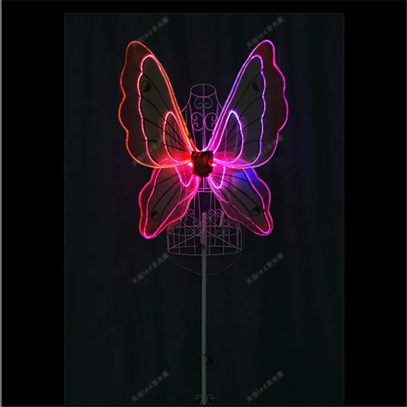 TC-171D Women led dance costumes RGB light full color butterfly wings programmable bar stage dress dj clothes cosplay wears led