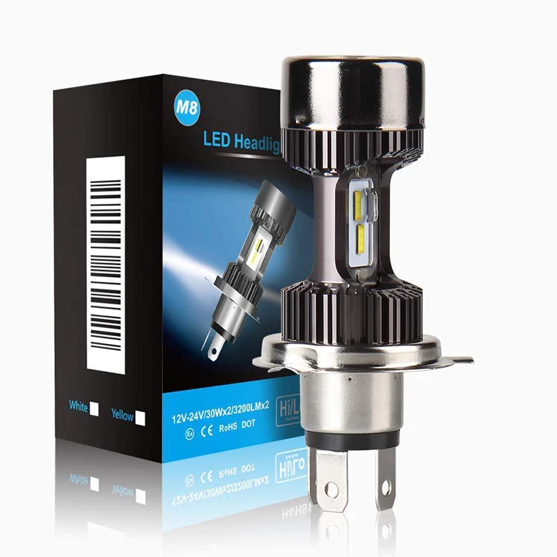 Лампа светодиодная для мотоцикла, 12-24 В постоянного тока, 30 Вт