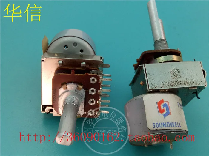 [VK] Taiwan Shengwei RK168 remote control motor double potentiometer B50K with tap 8-pin handle length 30MMF switch