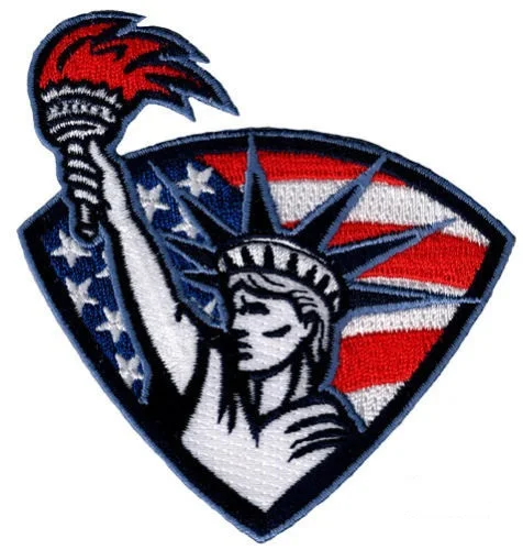 

STATUE OF LIBERTY iron-on PATCH embroidered PATRIOTIC USA AMERICAN FLAG EMBLEM