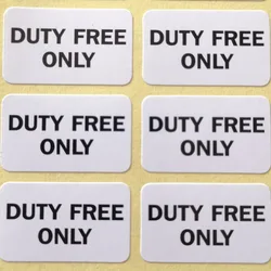 1200pcs 25x15mm DUTY FREE ONLY Self-adhesive Glossy Art Paper Sticker for Duty-free Store Advertising Tax-free Shopping Products