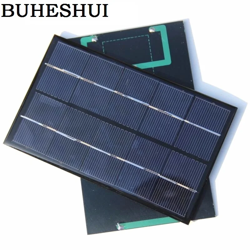 

BUHESHUI 2W 5V Small Solar Panel Charger For 3.7V Battery Polycrystalline Solar Cell 88*142MM 20pcs/lot