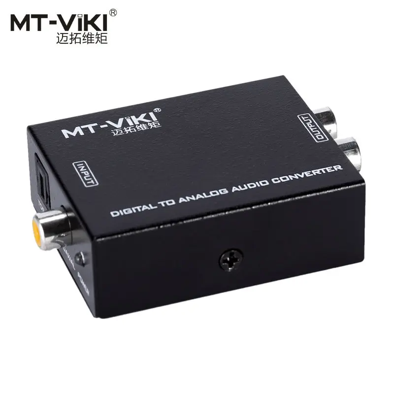 Toslink Coaxial Digital Audio to L/R Analog Stereo Audio Converter Adapter Connector MT-VIKI DA21