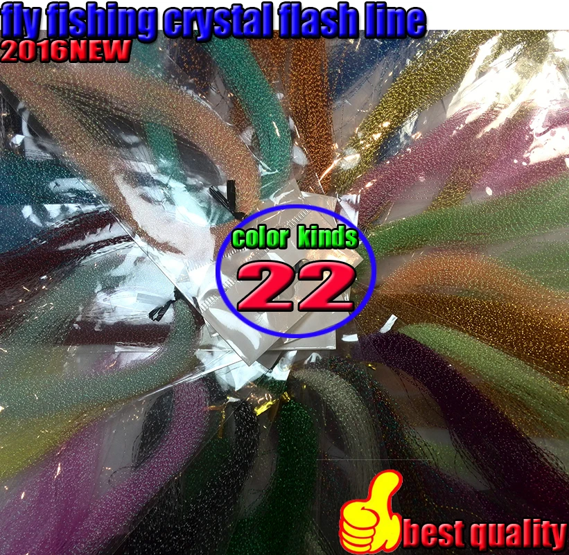 2023NEW  lure line 22kinds color fly fishing crystal flash line  6bag/lot jig fishing line  length is 30CM