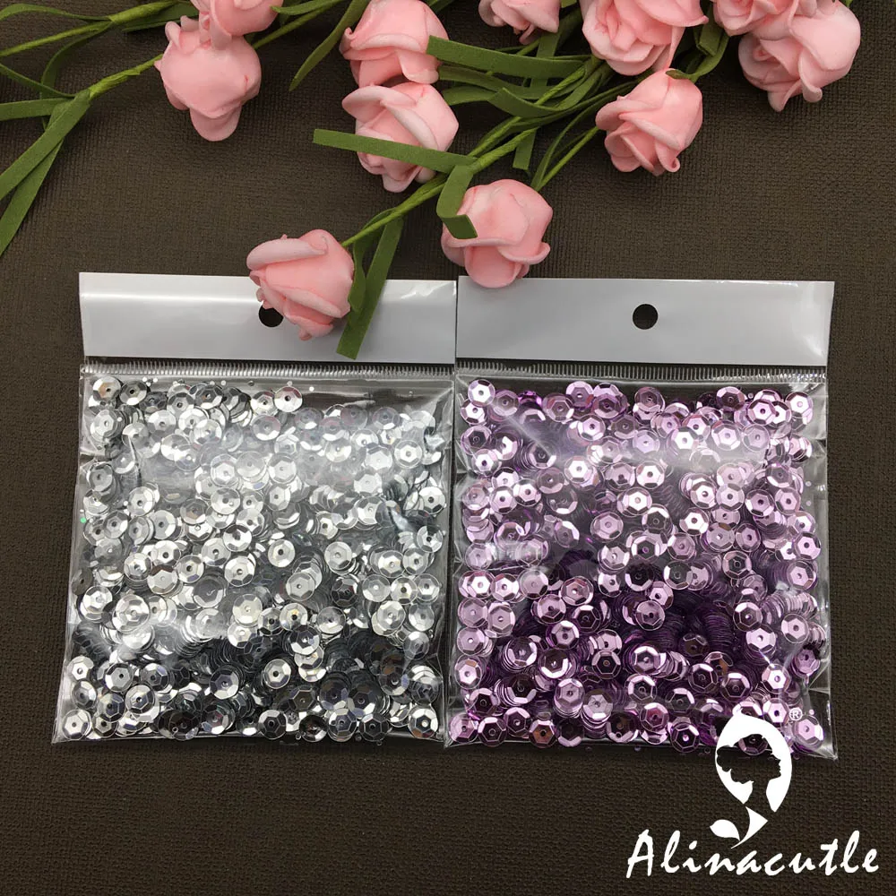 40g 6 millimetri rotonda Paillettes Paillette Cucire Accessori di Abbigliamento, accessori di Abbigliamento, Paillettes FAI DA TE scrapbooking scuote