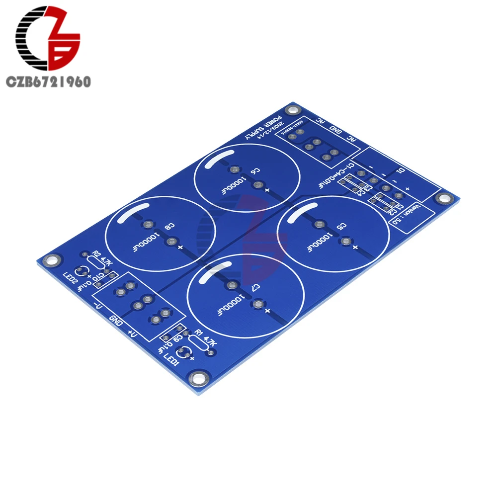 40000uF 50V Rectifier Filter Power Supply Board Current Rectifier 4 x 1000uF for LM3886TF TDA7293 Power Amplifier PCB Board