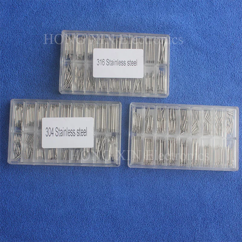 360pcs 8-25mm Watch Band Spring Bars Strap Link Pins Repair Tools 201/304/316 Stainless Steel For Women Men Watch Double Flange