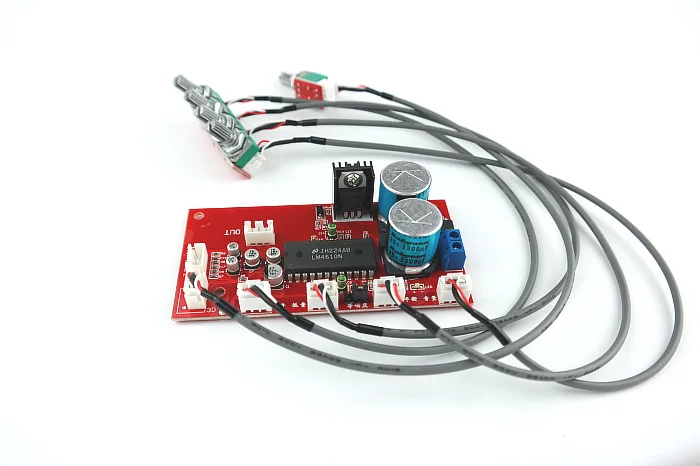 DC 12-24V LM4610 tone board with LM317 regulator circuit