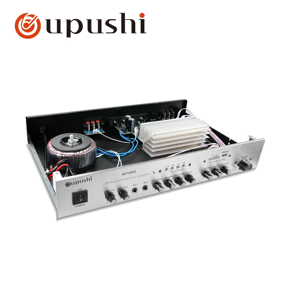 5 canali karaoke amplificatore 160w bluetooth mixer karaoke professionale amplificatore di oupushi sistema home theater con usb, SD card
