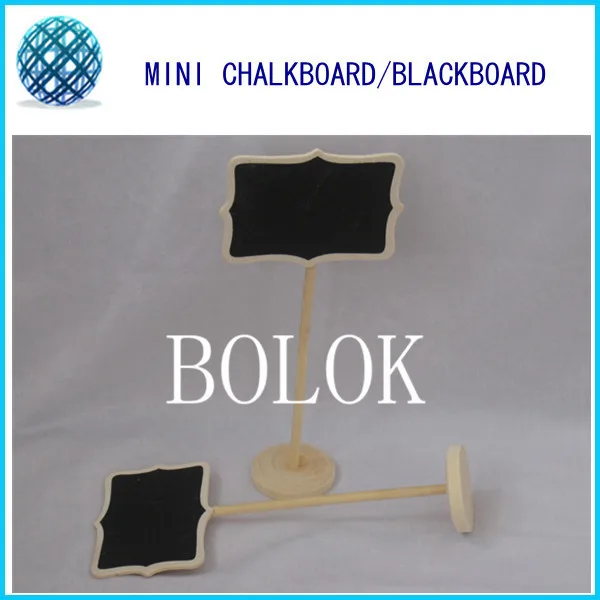 100pcs/lot Mini wooden chalkboard, blackboard with stands, used for Wedding Table Decoration