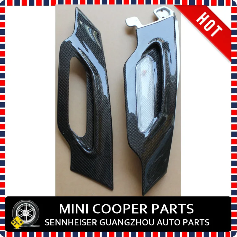 

Brand New Carbon Fiber Material UV Protected Black Color Style Side Lamp Cover For mini cooper Countryman Only(2 Pcs/Set)