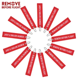 REMOVE BEFORE FLIGHT Wholesale Keychain for Motorcycles and Cars Key Chains Jewelry 100 PCS Aviation Gifts Embroidery Key Chain
