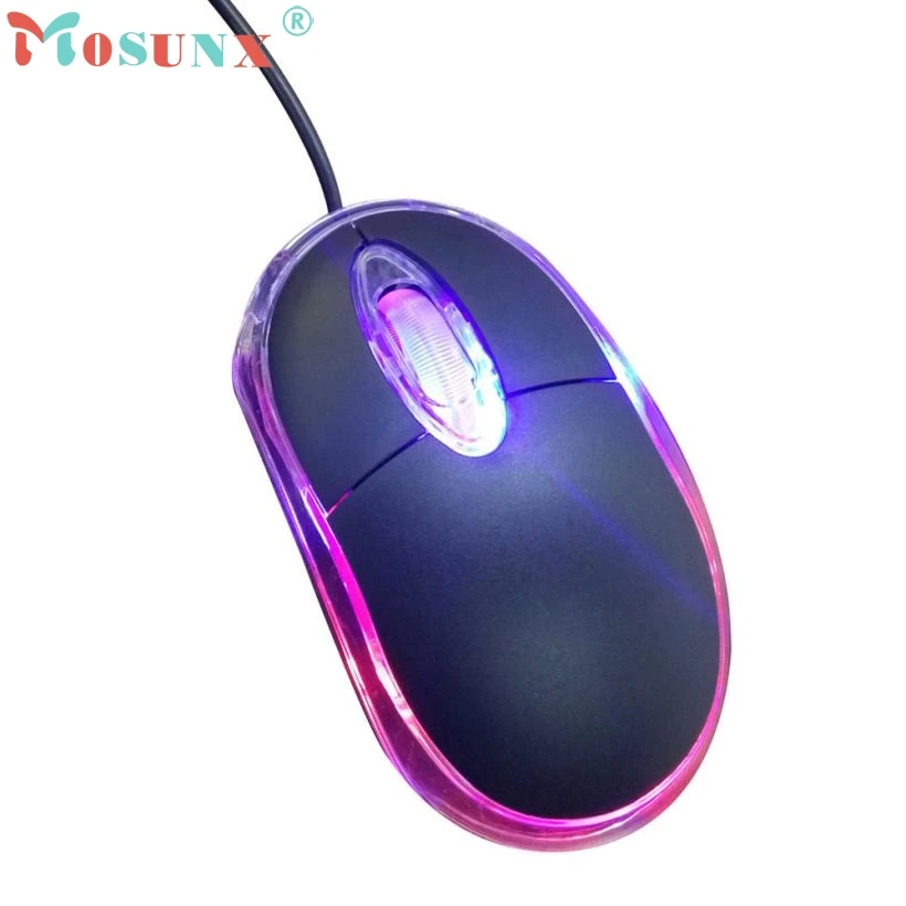 Mouse Raton Professional Design 1200 DPI USB Wired Optical Gaming Mice Mouse Computer Rechargeable LED For PC Laptop 18Aug2