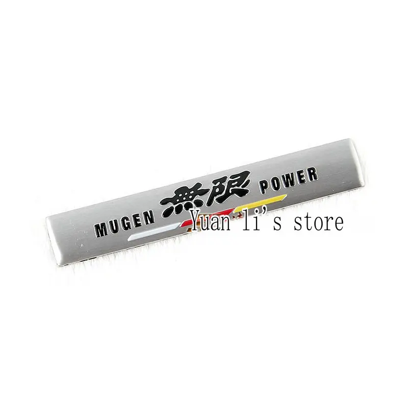 

1 Pcs Rectangle Mugen Power Aluminum Car Body Sticker Mugen Badge Emblem stick 73.2*12mm Car Styling